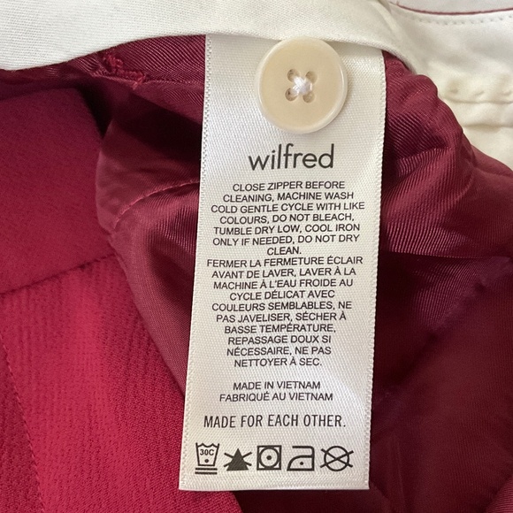 NWT ARITZIA Wilfred Effortless Pants Size 4 Wine Red - Picture 5 of 15